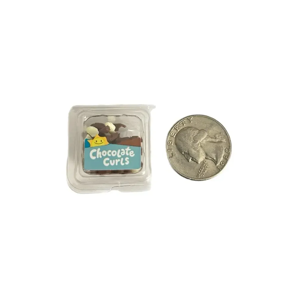 MGA Miniverse Mini Container of Chocolate Curls Used Brown White